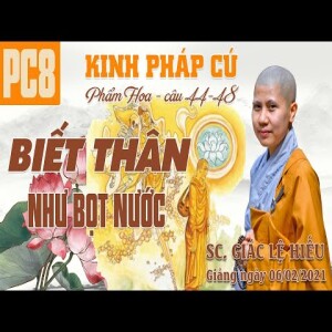 85. Biết thân như bọt nước - Kinh Pháp Cú 8 - Phẩm Hoa - Câu 44-48 - SC. Giác Lệ Hiếu