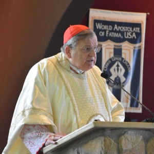 His Eminence, Raymond Cardinal Burke delivers homily during the Fatima Anniversary Celebration