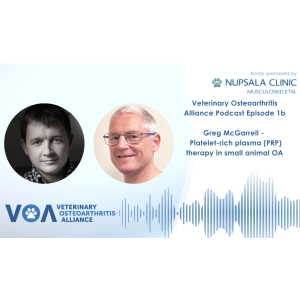 Veterinary Osteoarthritis Alliance Podcast Episode 1b - Greg McGarrell - Platelet-rich plasma (PRP) therapy in small animal OA