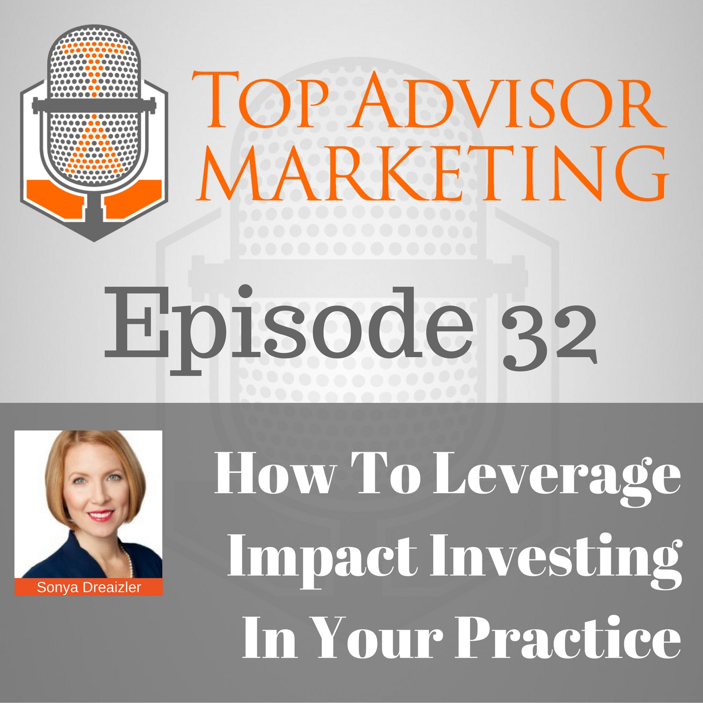 Episode 32 - How To Leverage Impact Investing  In Your Practice with Sonya Dreizler