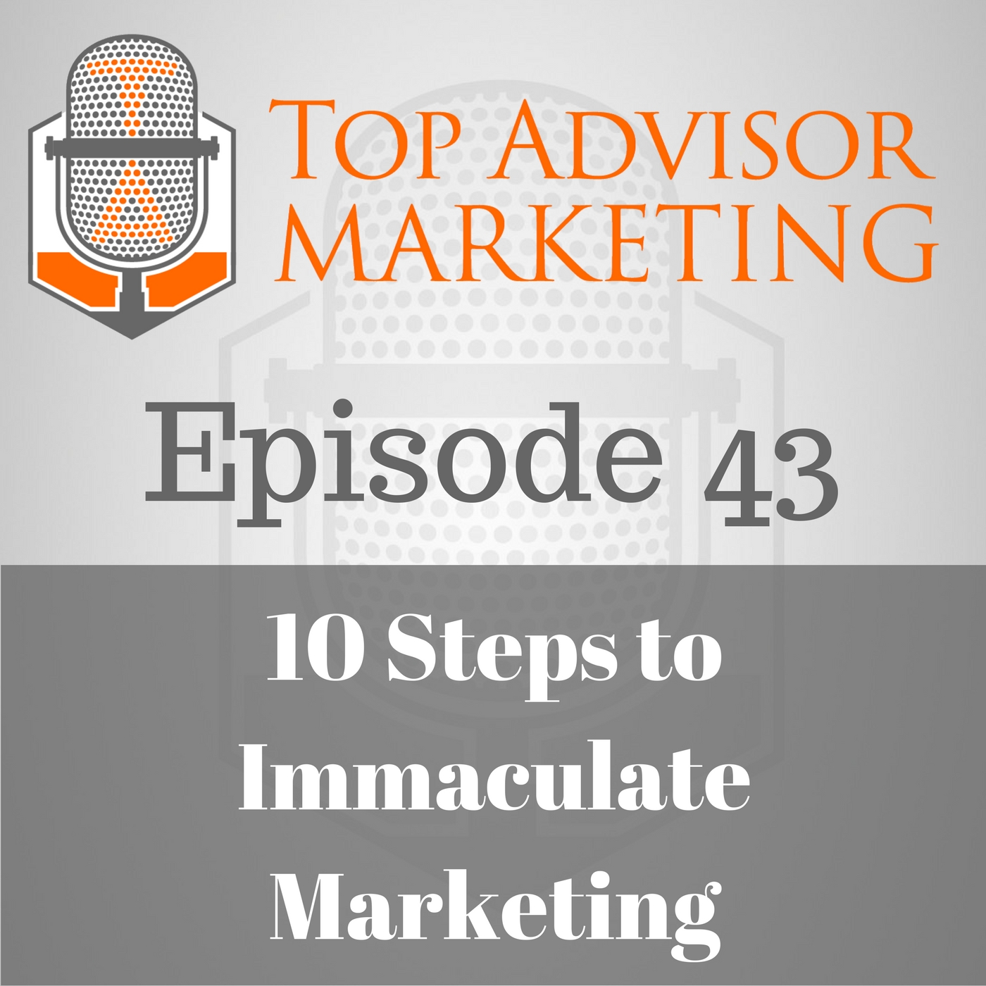 Episode 43 - 10 Steps to Immaculate Marketing