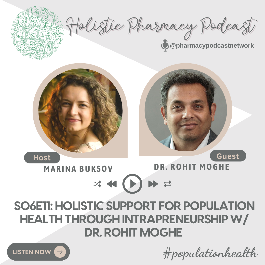 Holistic Support for Population Health through Intrapreneurship w/ Dr. Rohit Moghe | Holistic Pharmacy Podcast