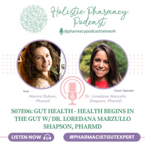 Gut Health - Health Begins in the Gut w/ Dr. Loredana Marzullo Shapson, PharmD | Holistic Pharmacy Podcast