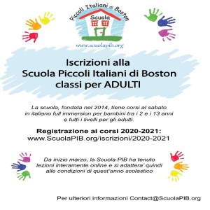 volantino iscrizioni 2020 adulti Scuola PIB