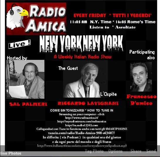 Sal Palmeri and Radio Amica Italian Radio  New York New York 3/24/17