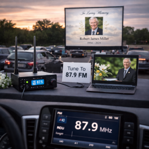 Organizing a Drive-In Memorial Service Using Portable FM Radio Transmitter Technology