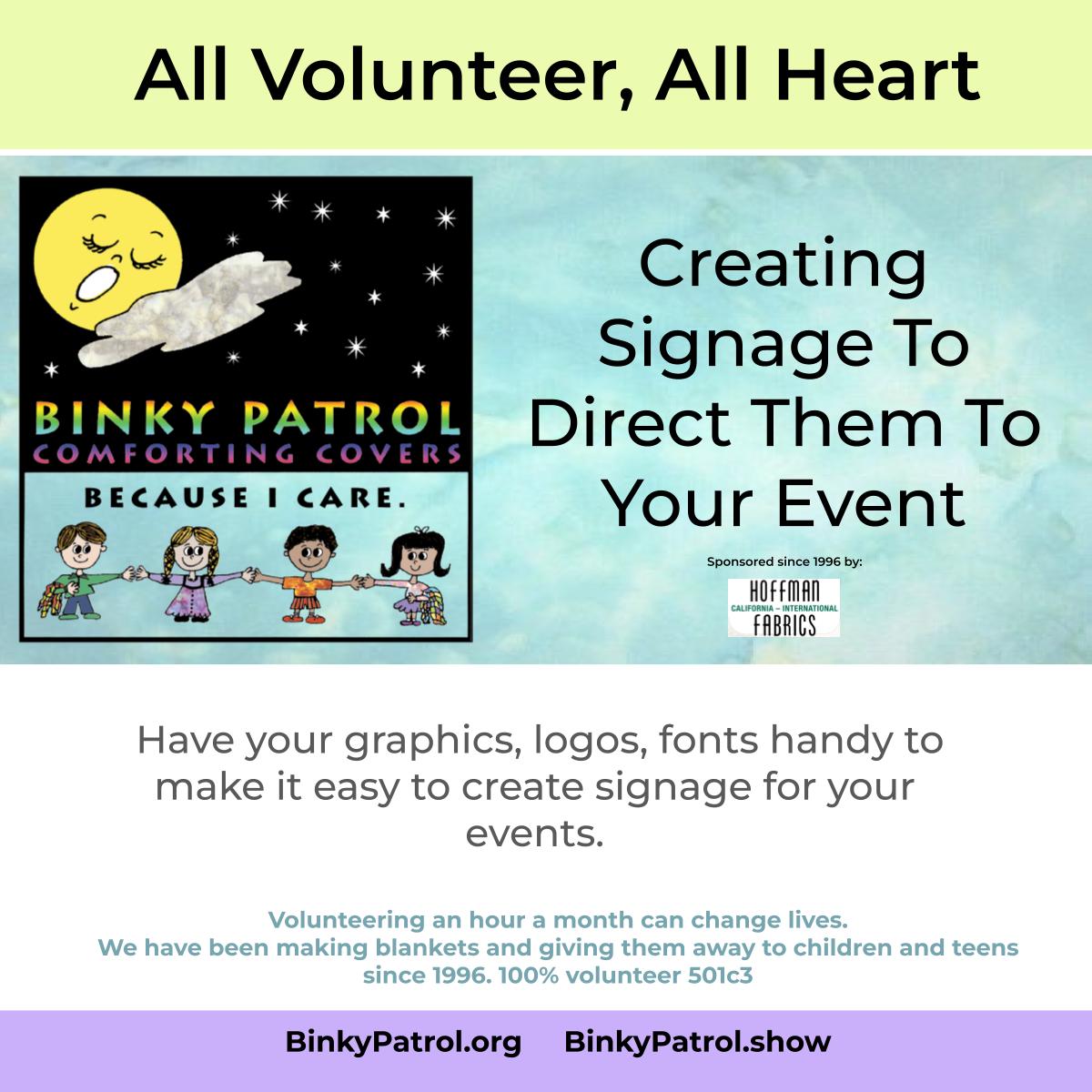 All Volunteer, All Heart from Binky Patrol