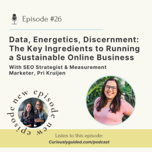 Ep.26 | Data, Energetics, Discernment: The Key Ingredients to Running a Sustainable Online Business With SEO Strategist & Measurement Marketer, Pri Kr...