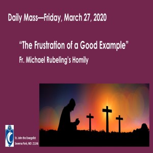 The Frustration of a Good Example (Fr. Michael Rubeling, 3/27/2020)