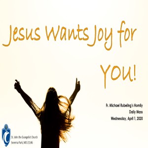 Jesus Wants Joy for You (Fr. Michael Rubeling, 4/1/2020)