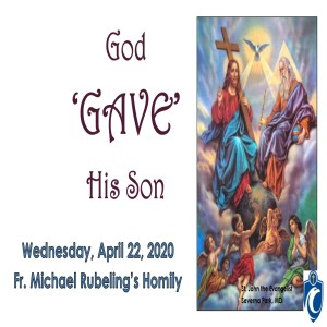 God GAVE His Son (Fr. Michael Rubeling, 4/22/2020)