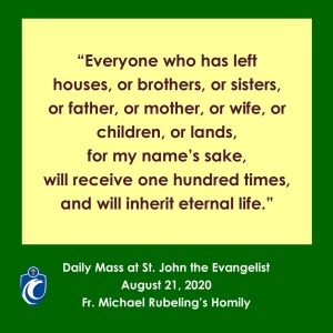 Daily Mass (Fr. Michael Rubeling, 8/21/2020)