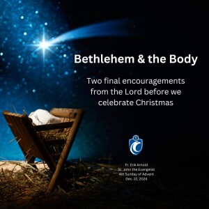 Bethlehem & the Body: Two final encouragements from the Lord before we celebrate Christmas (Fr. Erik Arnold, 12/22/2024)