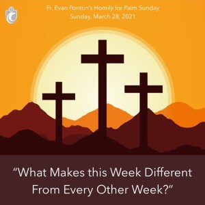 What Makes this Week Different From Every Other Week? (Fr. Evan Ponton, 3/28/2021)