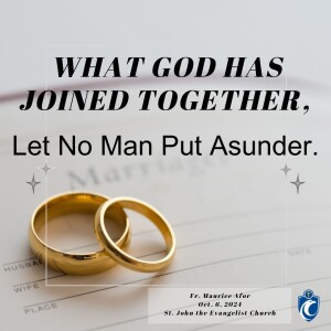 What God Has Joined Together, Let No Man Put Asunder (Fr. Maurice Afor, 10/6/2024)