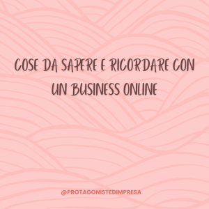 Protagoniste d'impresa: gestire un business online