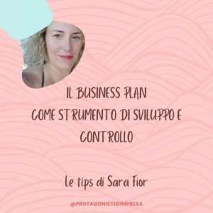 Protagoniste d’impresa - IL BUSINESS PLAN Tips di Sara Fior