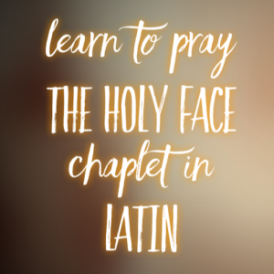 Learn to Pray the Holy Face Chaplet in Latin