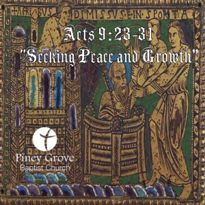 ”Seeking Peace and Growth,” Acts 9:23-31