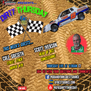 RCS DIRTY THURSDAY – with Street Stock #19, Cole Greseth & Scott Iverson of RCS Concessions - 5-22-2025