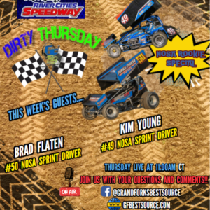 RCS Dirty Thursday - 'NOSA Sprint Car Rookie Special' with Drivers #50, Brad Flaten & #49, Kim Young - 8-29-2024