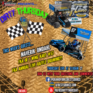 RCS DIRTY THURSDAY – with FKA Jr 1 Wing Kart Driver Maverik Omdahl, and Sr Med Drivers Brandon, Ryan, & Adam Thorvilson - 7-10-2025