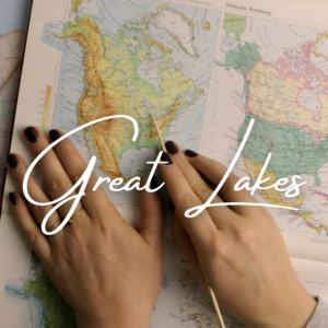 ASMR The Great Lakes (soft spoken, map tracing)