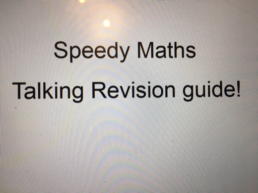 Speedy talking revision guide part 1 of 180