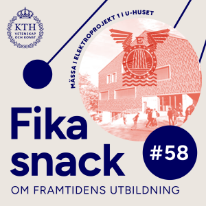 58 | Fikasnack från mässan för Elektroprojekt 1 med studenter och lärare