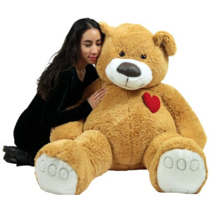 Still, stuck on the pandemic fears hug a giant teddy bear