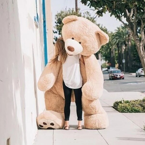Cheers to Friendship With a Giant Teddy Bear