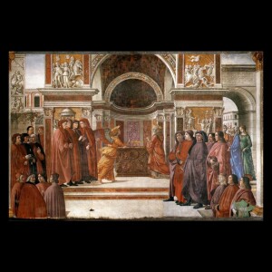 ADVENT (Week 4, Day 2): Luke 1 & The Annunciation of the Angel to Zacharias by Domenico Ghirlandaio