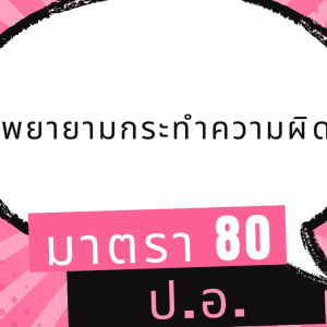 ประมวลกฎหมายอาญา มาตรา 80 พยายามกระทำความผิด