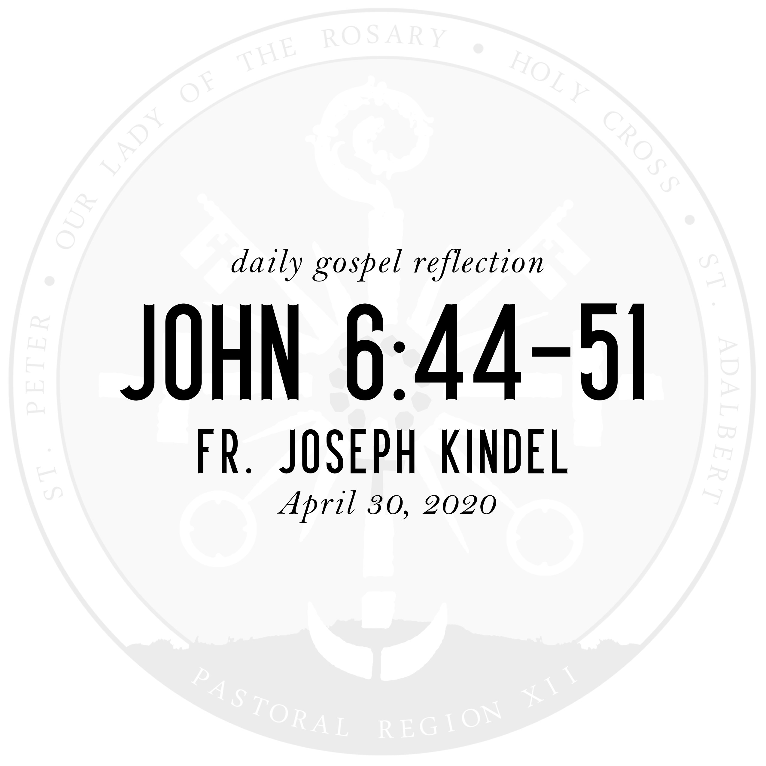 Daily Gospel for April 30, 2020 by Fr. Joseph Kindel