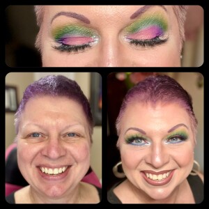 S2 Ep38 John 14:6 Bright & Bold: Green, Purple, Pink & Blue Look with a Sparkly Liquid Topper!