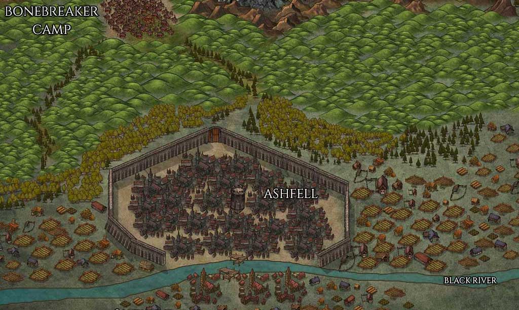 Ashfell and the battle in the hills