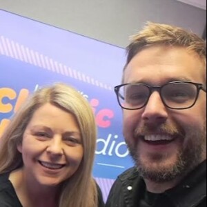 Comedian & Love Island Voiceover Iain Stirling in studio with Trina Mara
