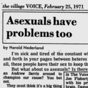 Asexuals Have Problems Too