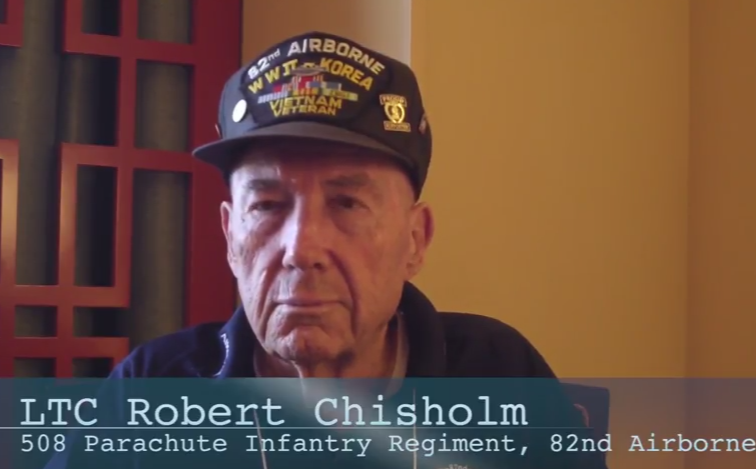 WWII Veteran Paratrooper in the 82nd Airborne LTC Robert Chisholm