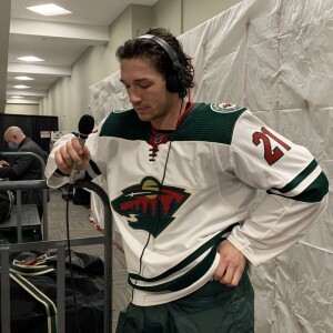 Brandon Duhaime between periods @KFAN1003