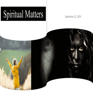 Spiritual Matters