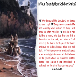 Is your foundation solid or shaky?