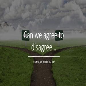 Can we agree to disagree...