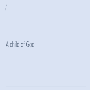 A child of God