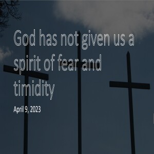 God has not given us a spirit of fear and timidity