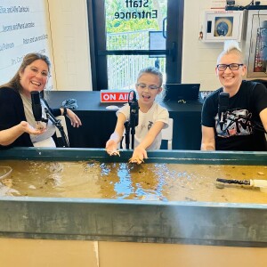 We're at the TOUCH TANK at Tybee Island Marine Science Center