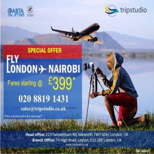 Fly from London to Nairobi