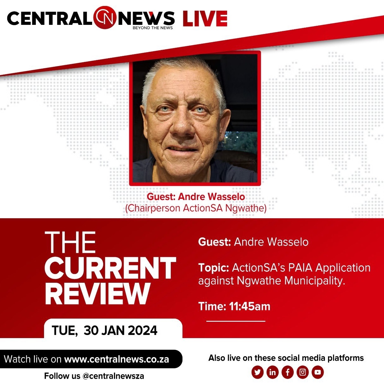 The Current Review – Episode 18 – ActionSA Ngwathe – Andre Wasselo