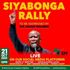 Julius Malema Addresses Siyabonga Rally, Ward 13, Breyeten, Mpumalanga.