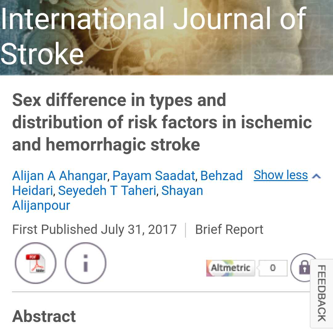 sex differences in types and distribution of risk factors in ischemic and hemorrhagic stroke 